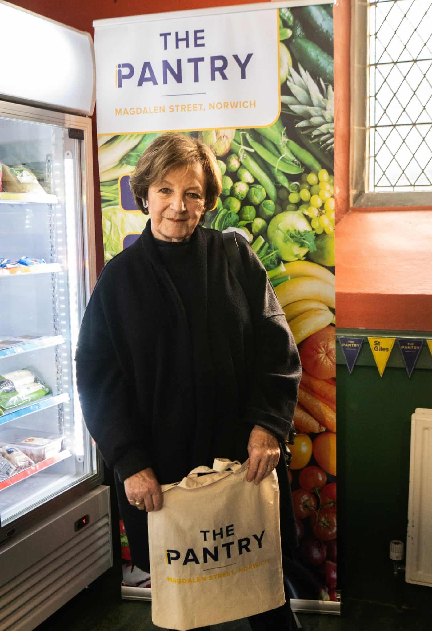 Delia Smith CH CBE Visits St Giles' Norwich Pantry St Giles